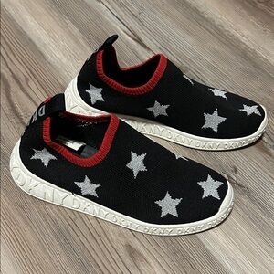 3/$20 DKNY Kids Black and White Star Sneakers
